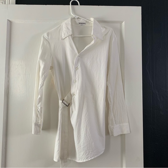 Ann Demeulemeester Asymmetric Belted Tunic Shirt 36 - Picture 2 of 7